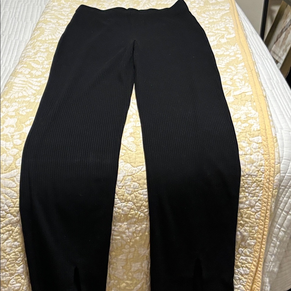 Black Ribbed Pants - Picture 5 of 5